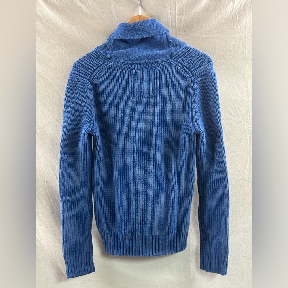 H&M LOGG Shawl sweater Navy Blue Size S - Picture 2 of 3